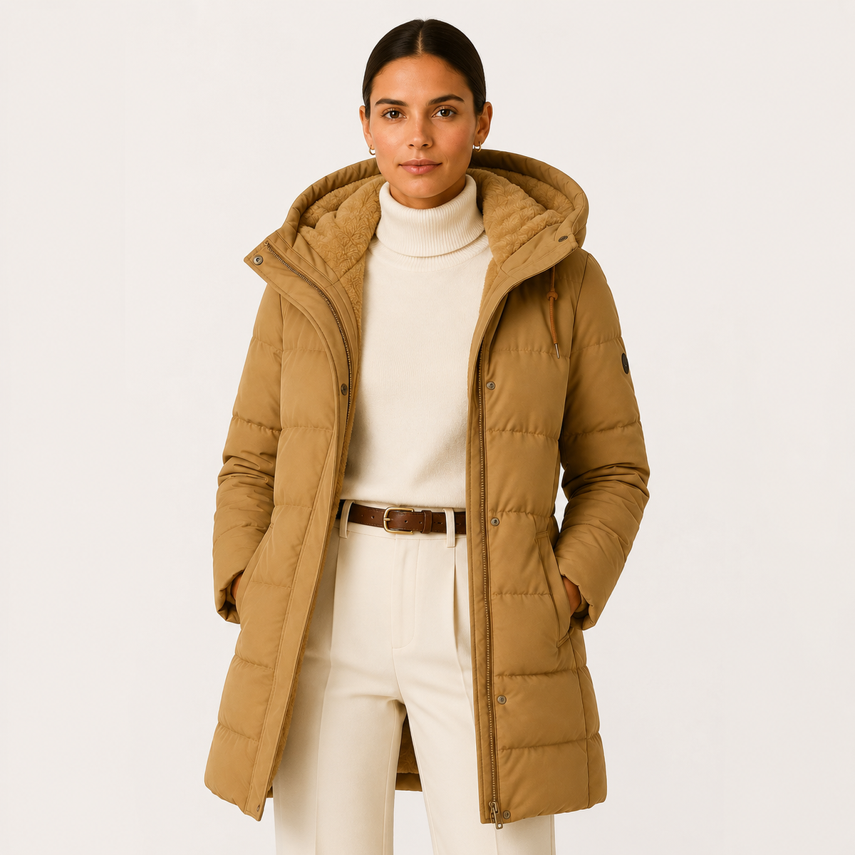 Women's Quilted Jacket in Gold