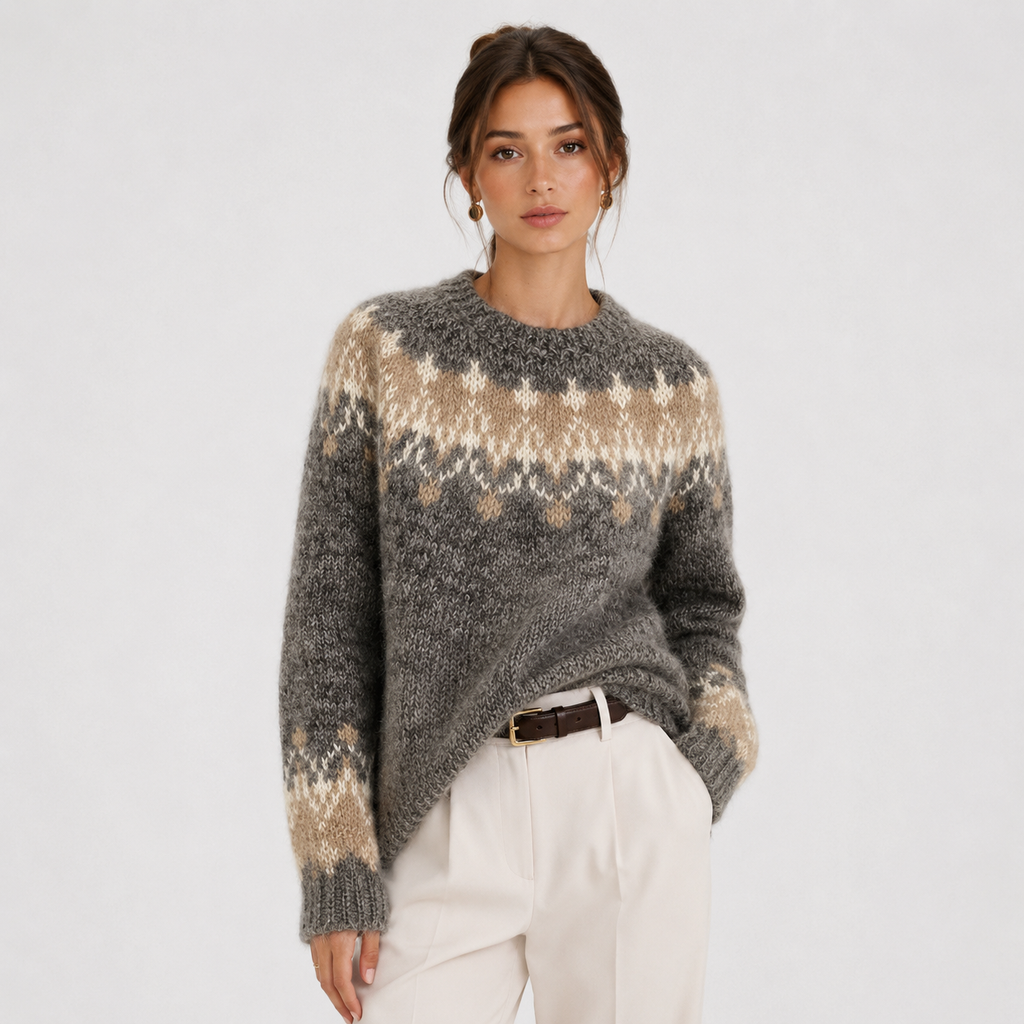 Cashmere Pullover Women in Gray
