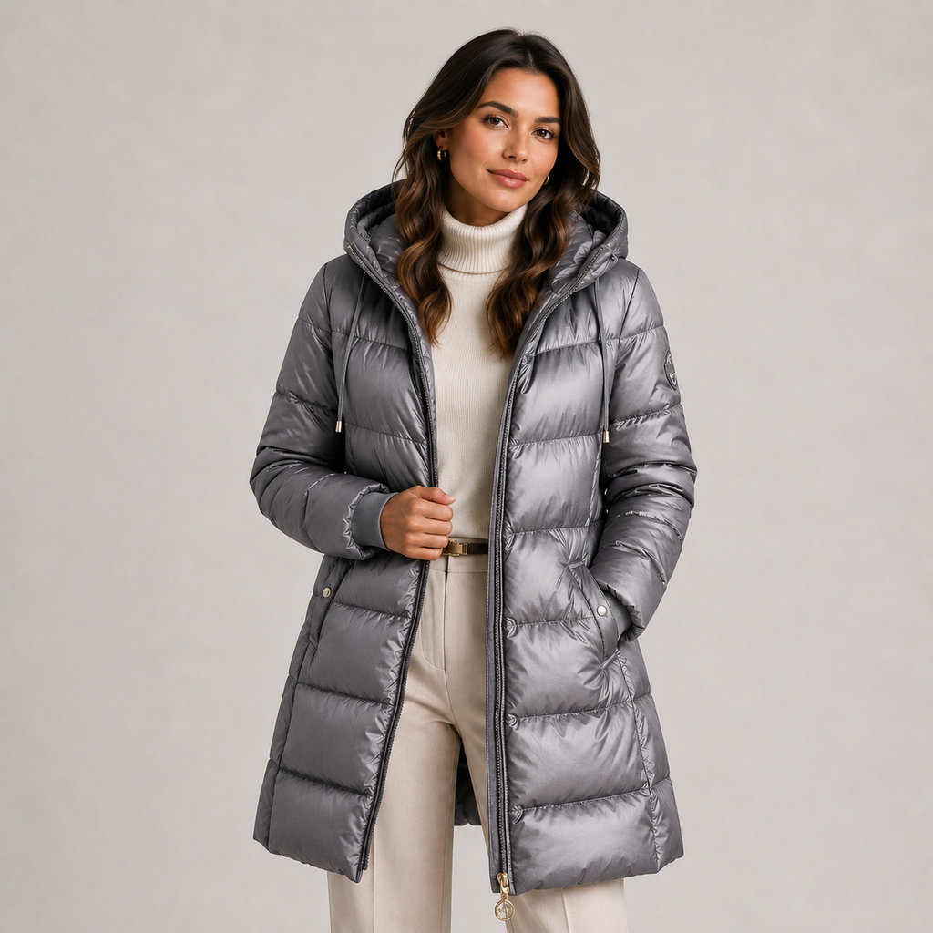 Women's Puffer Jacket in Gray
