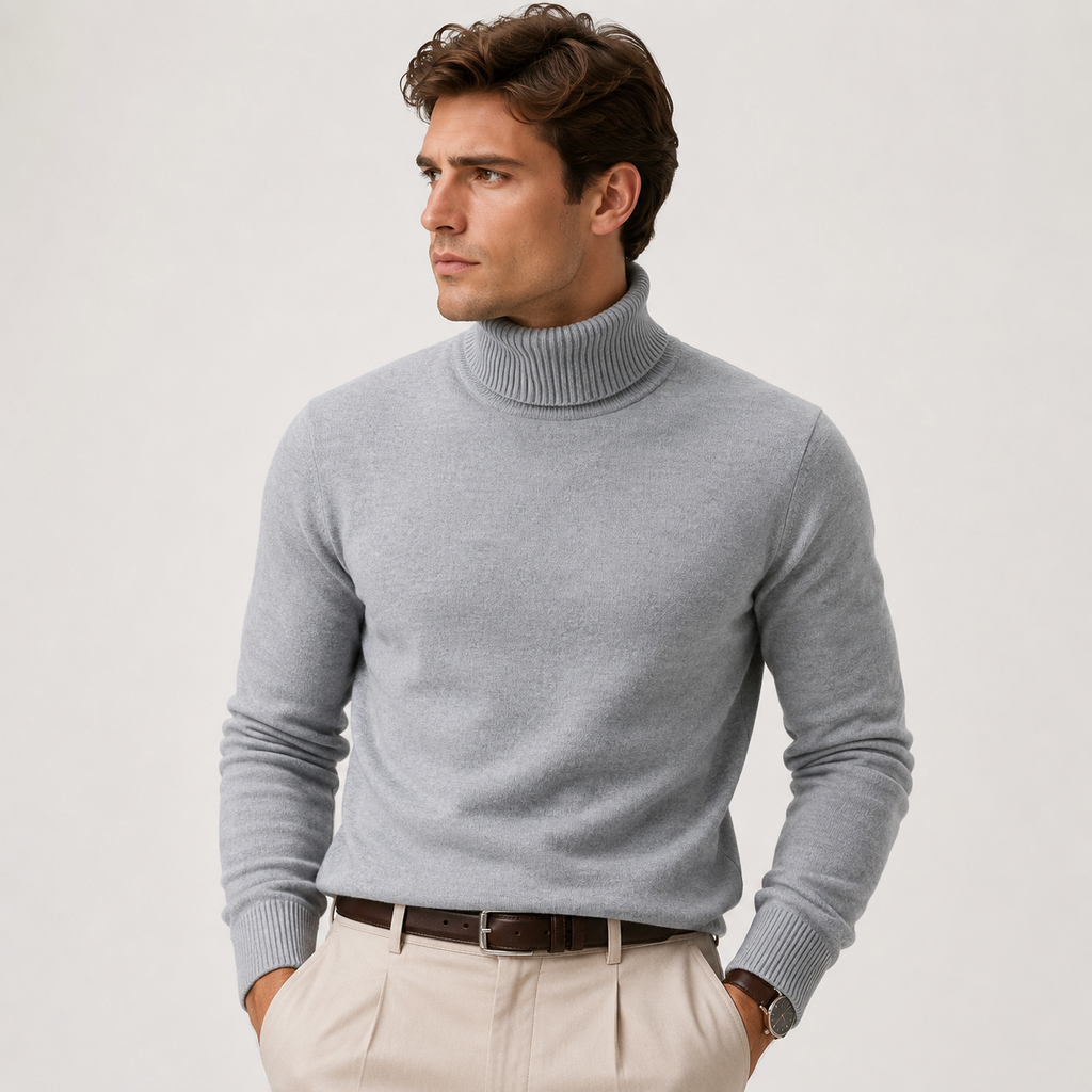 Turtleneck Sweater in Gray