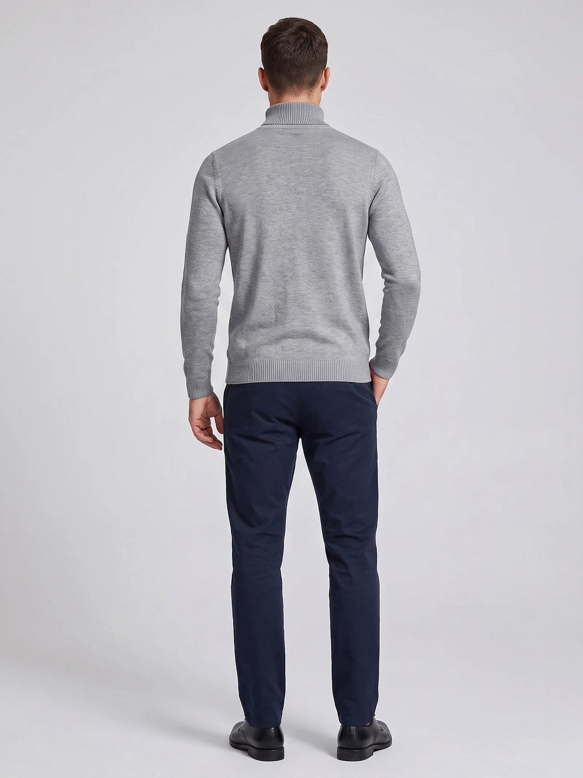 Men's Turtleneck Sweater in Gray