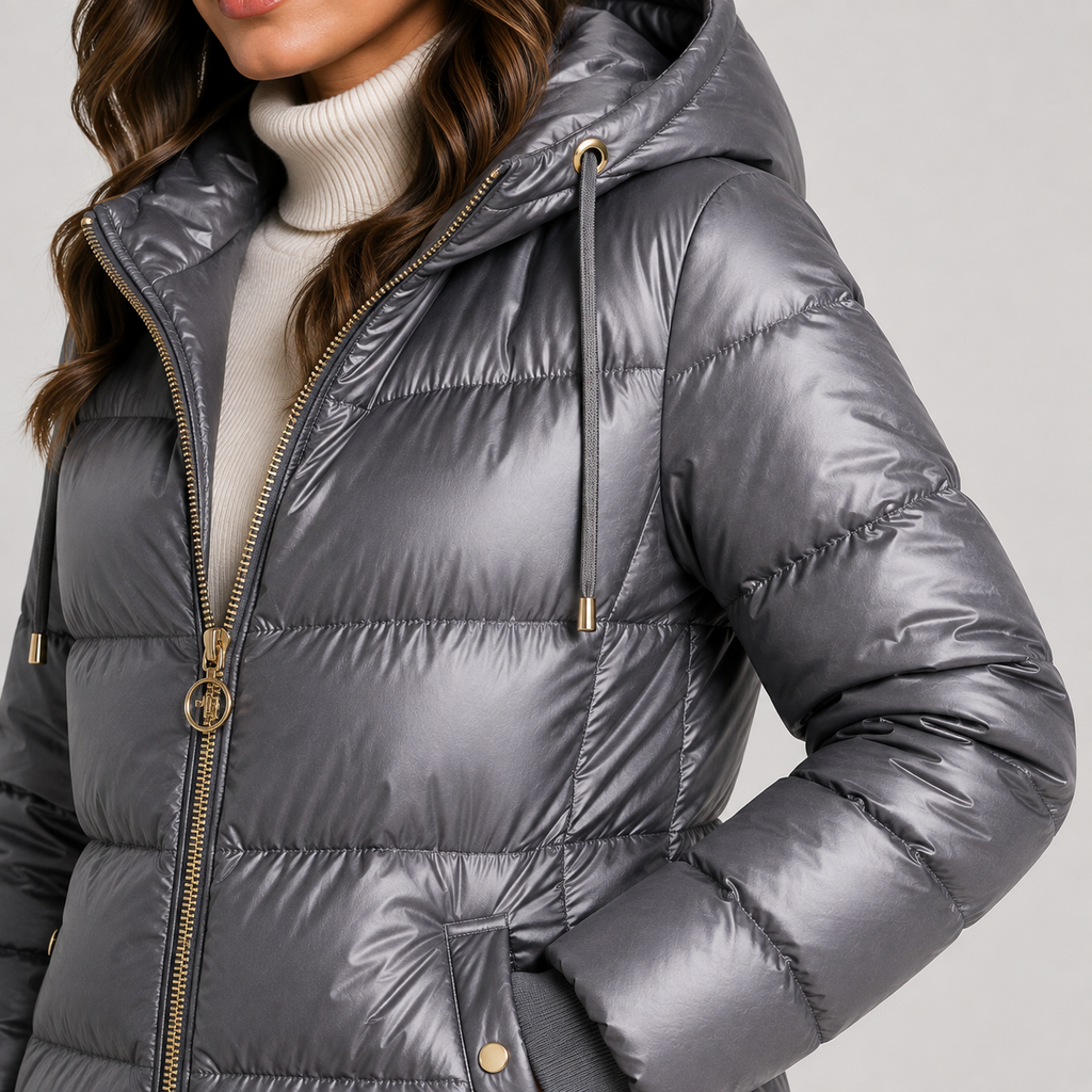 Women's Puffer Jacket in Gray
