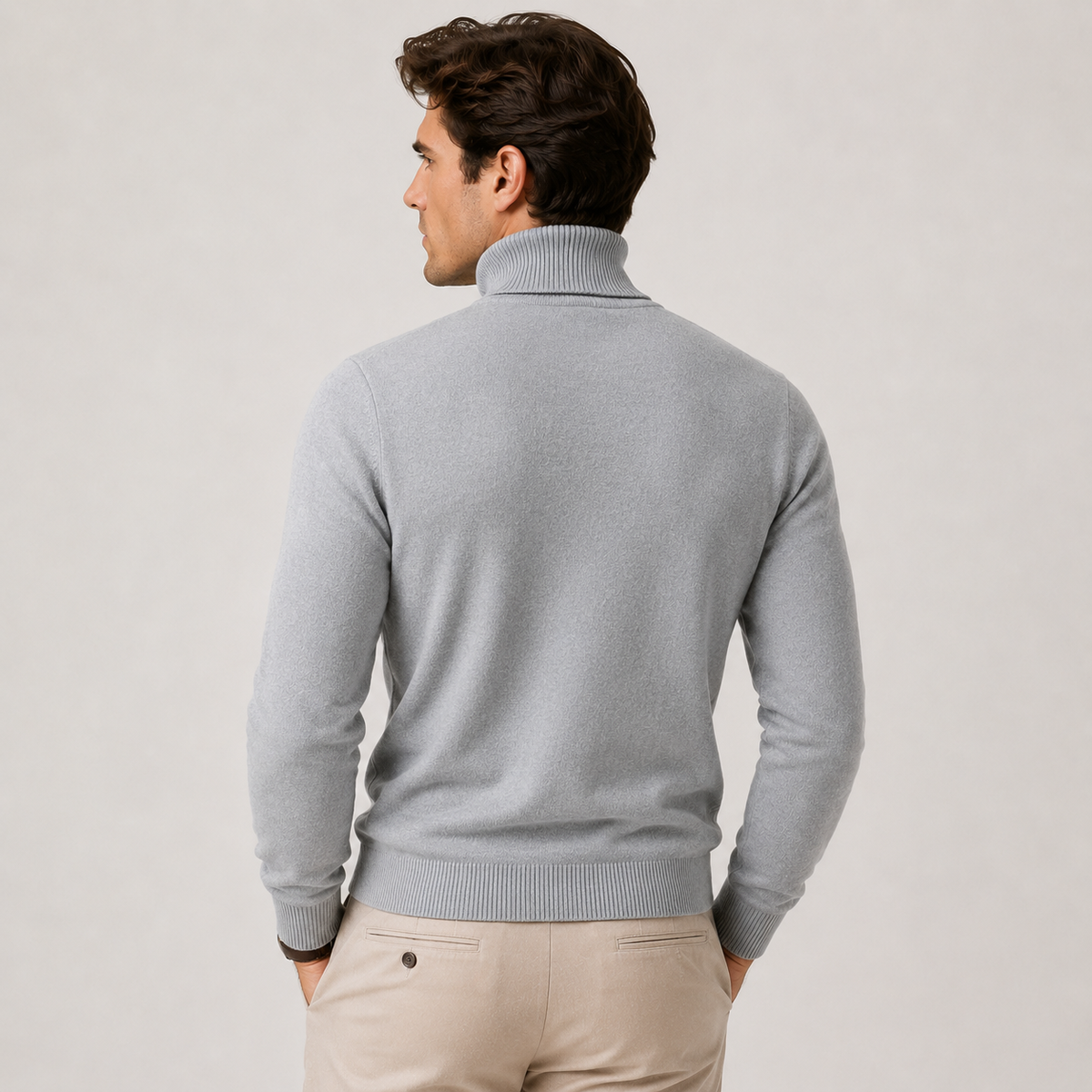 Turtleneck Sweater in Gray