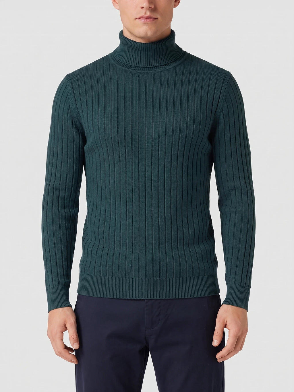 Men's Turtleneck Sweater in Green