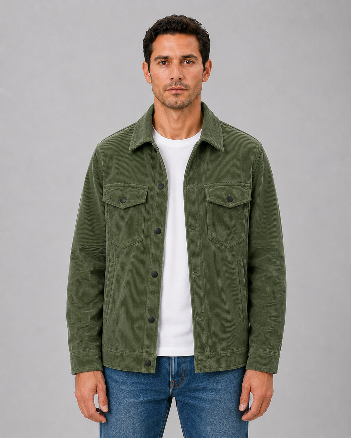 Shirt Jacket in Green