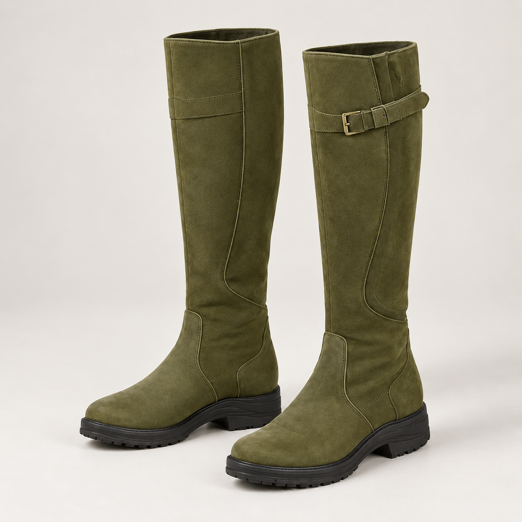 Knee-High Boots in Green