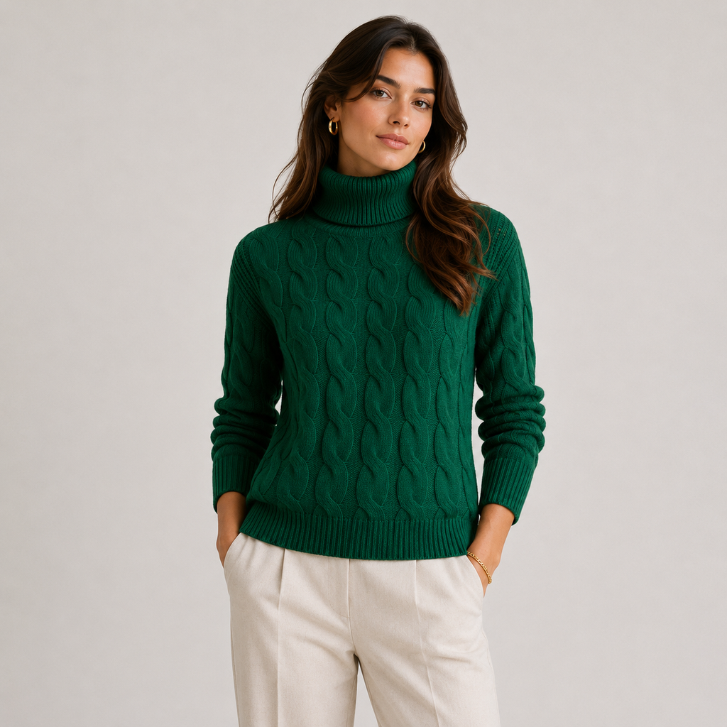 Turtleneck Sweater in Green