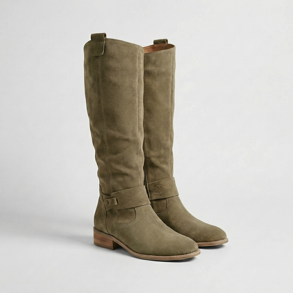Knee-High Boots in Green