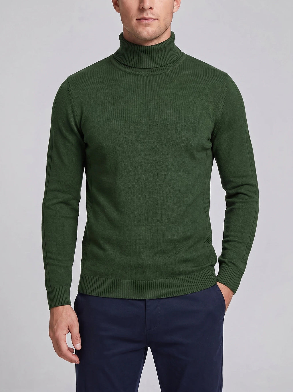 Men's Turtleneck Sweater in Green