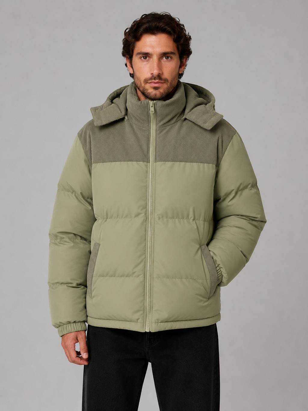 Puffer Jacket in Green