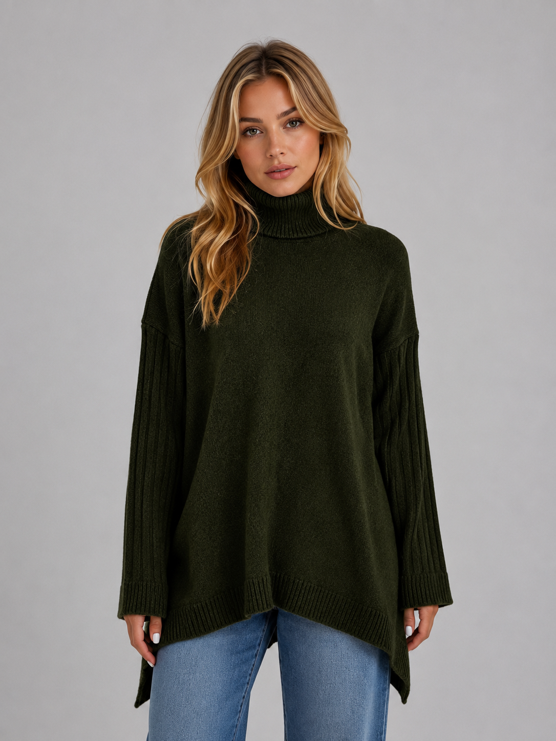 Turtleneck Sweater in Green