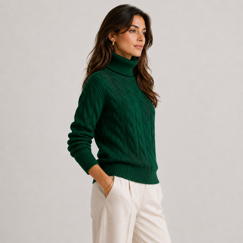 Turtleneck Sweater in Green