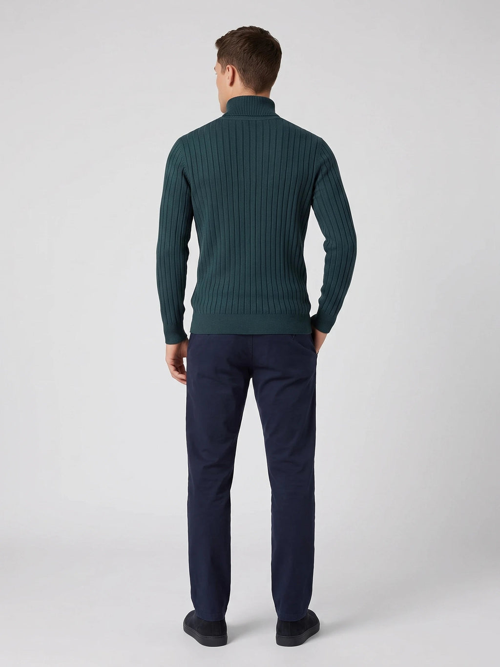 Men's Turtleneck Sweater in Green