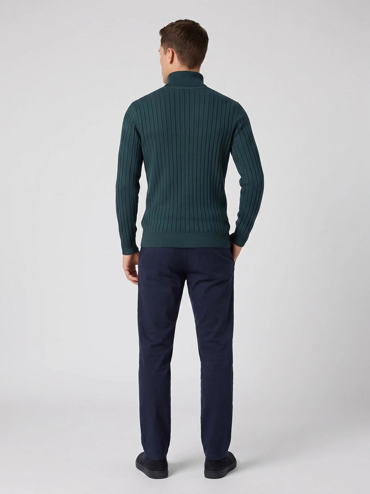 Men's Turtleneck Sweater in Green