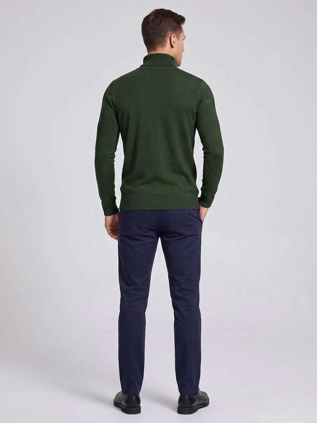 Men's Turtleneck Sweater in Green