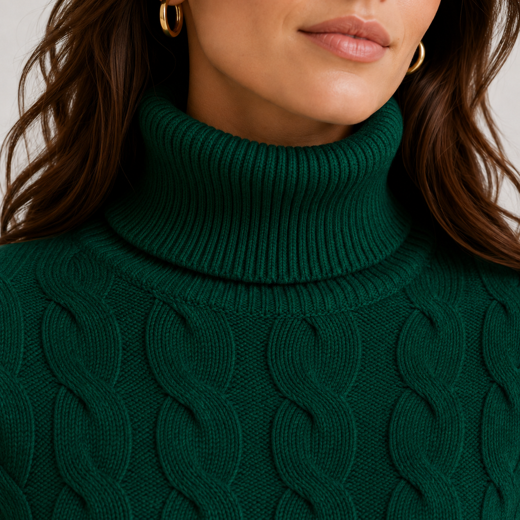 Turtleneck Sweater in Green