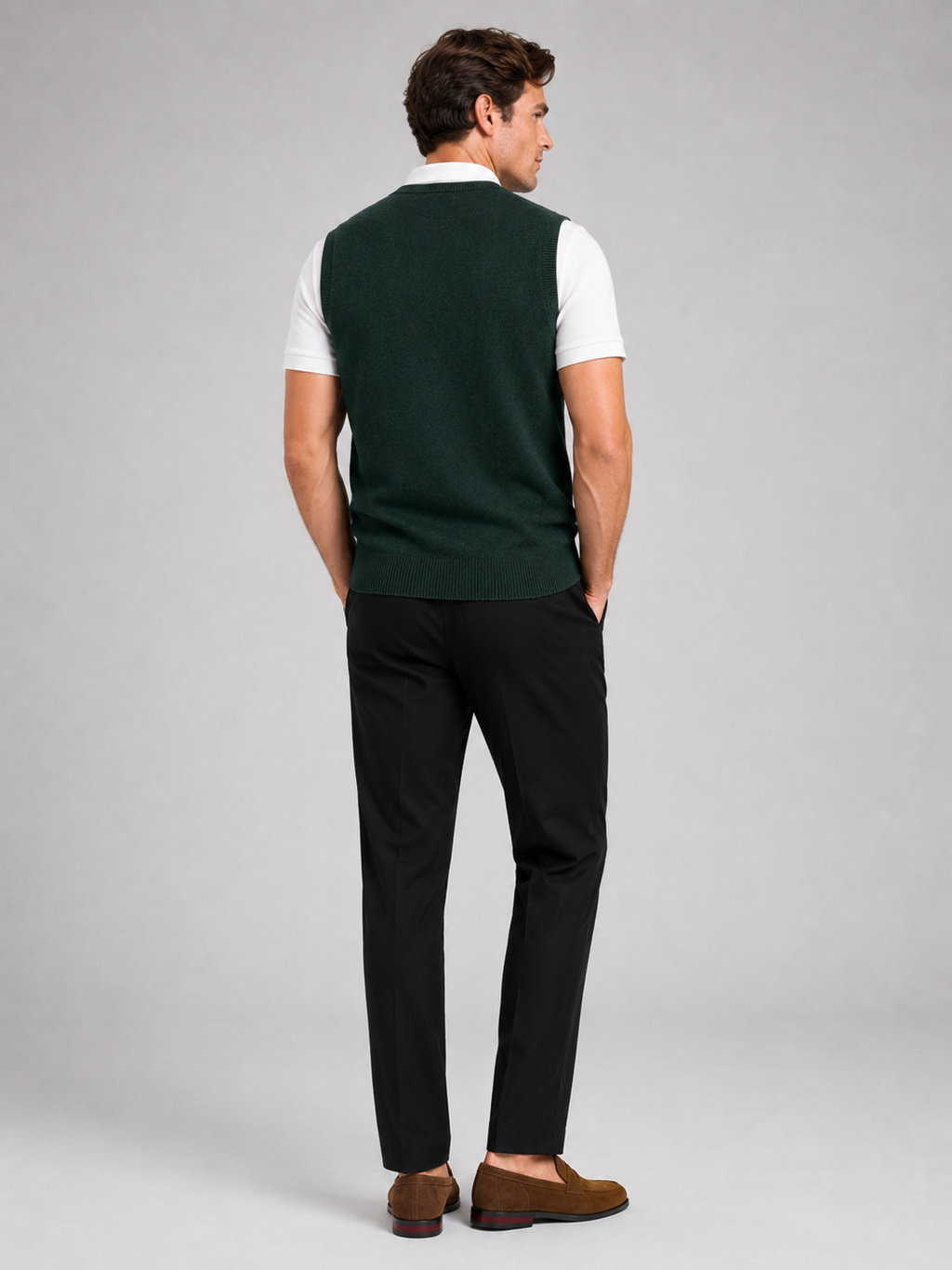 Sleeveless Sweater Men's in Green