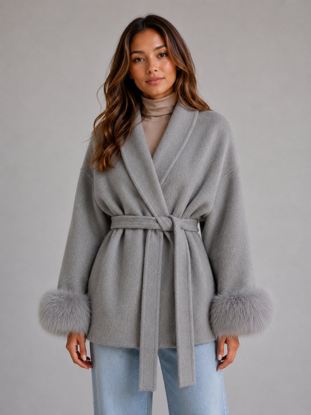 Coat in Grey
