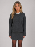 Jumper & Skirt Co-Ord Set in Grey