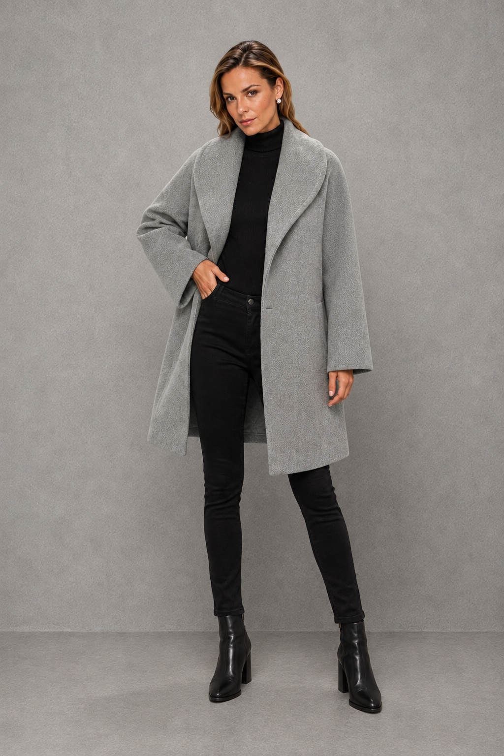 Coat in Grey