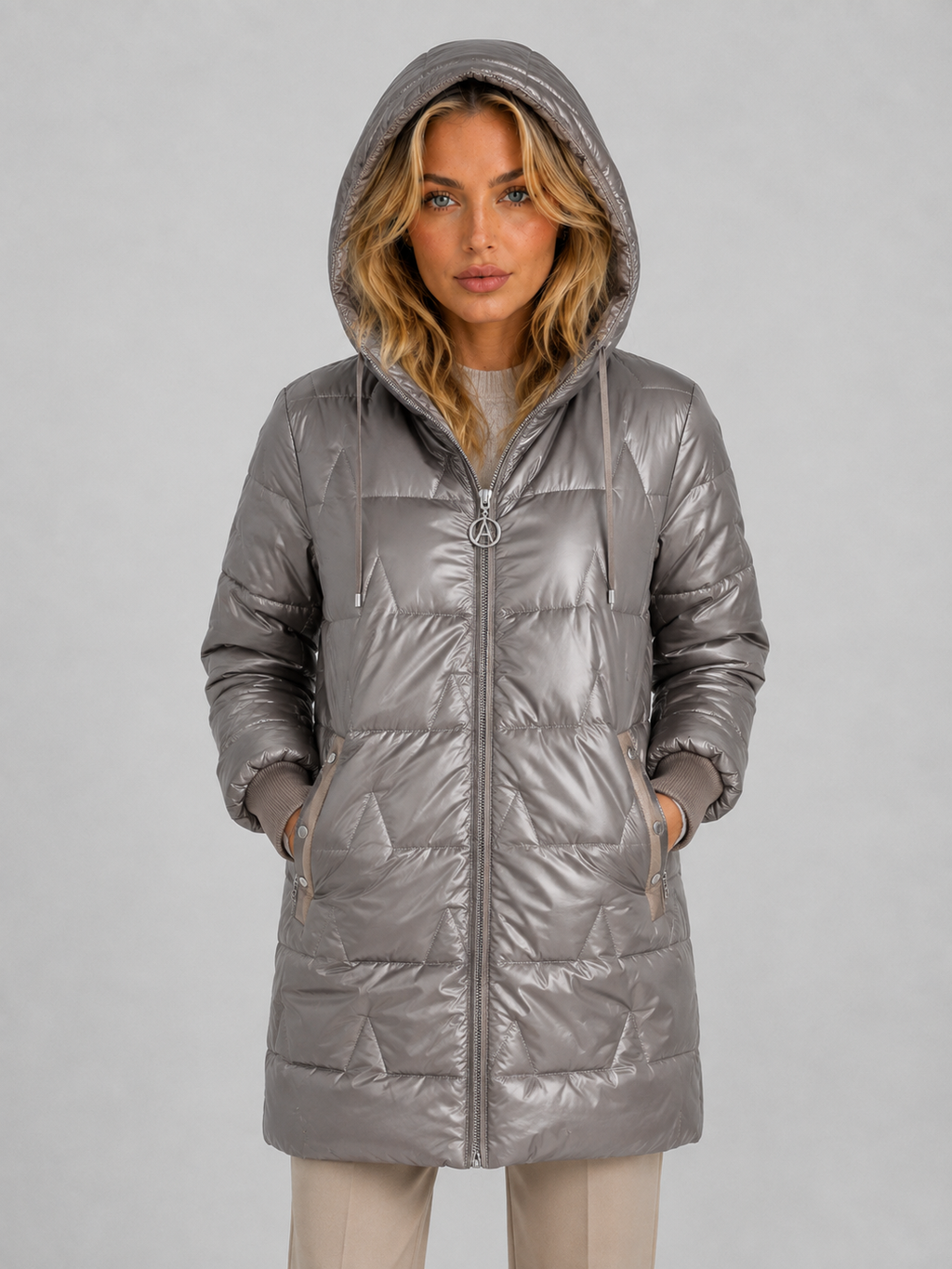 Puffer Jacket in Grey