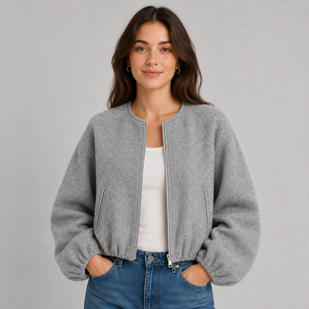 Bomber Jacket in Grey