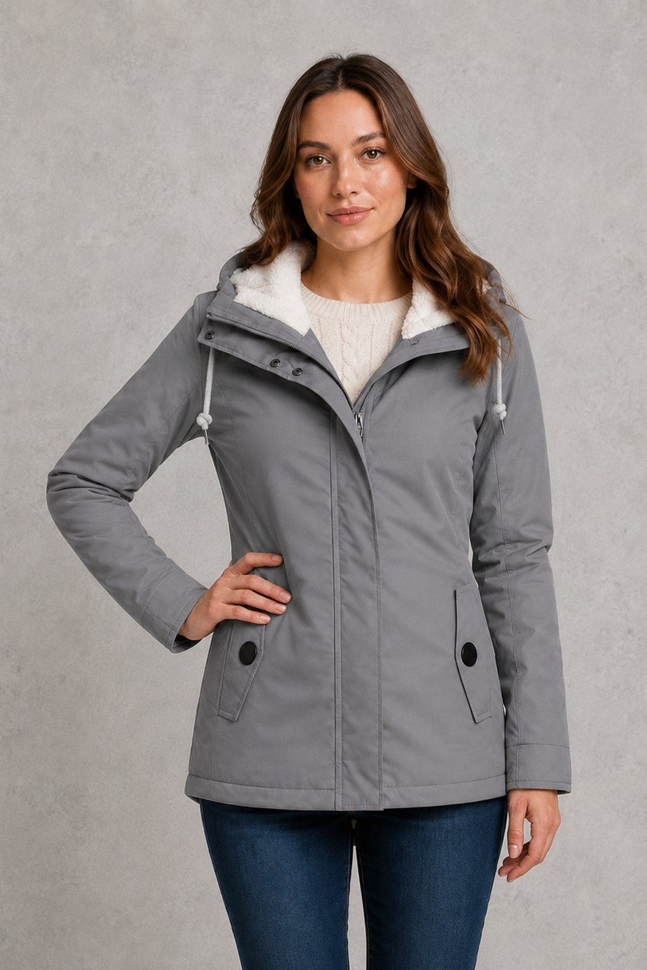Coat in Grey