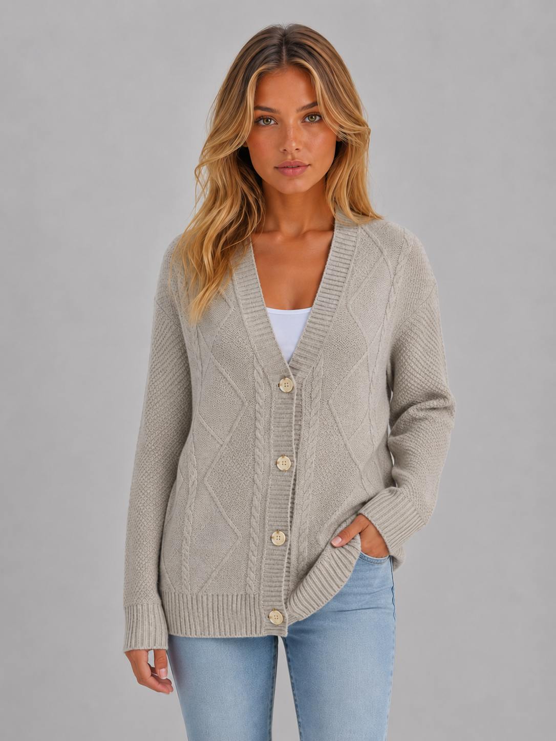 Cardigan in Grey