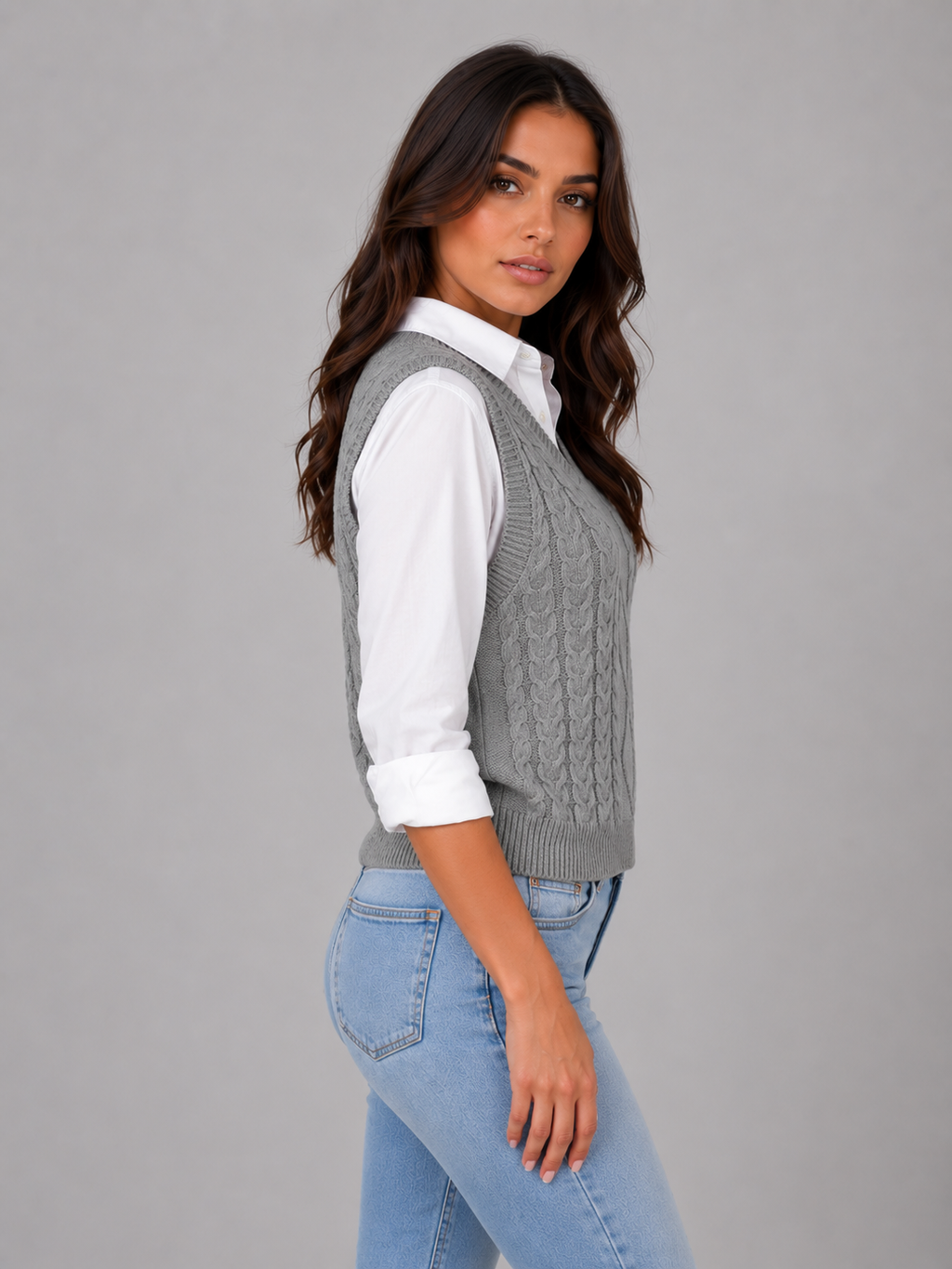 Sweater Vest in Grey