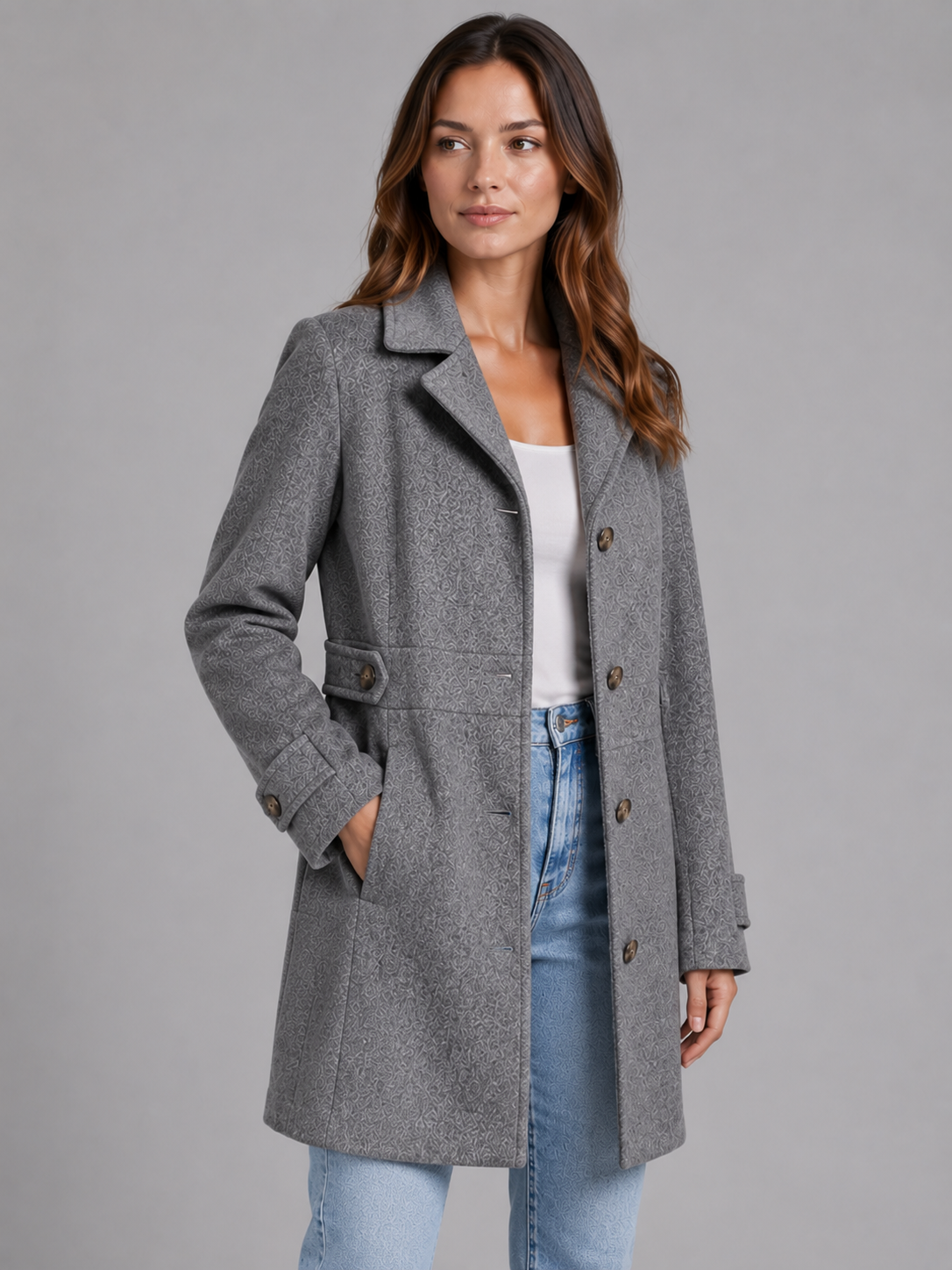 Coat in Grey