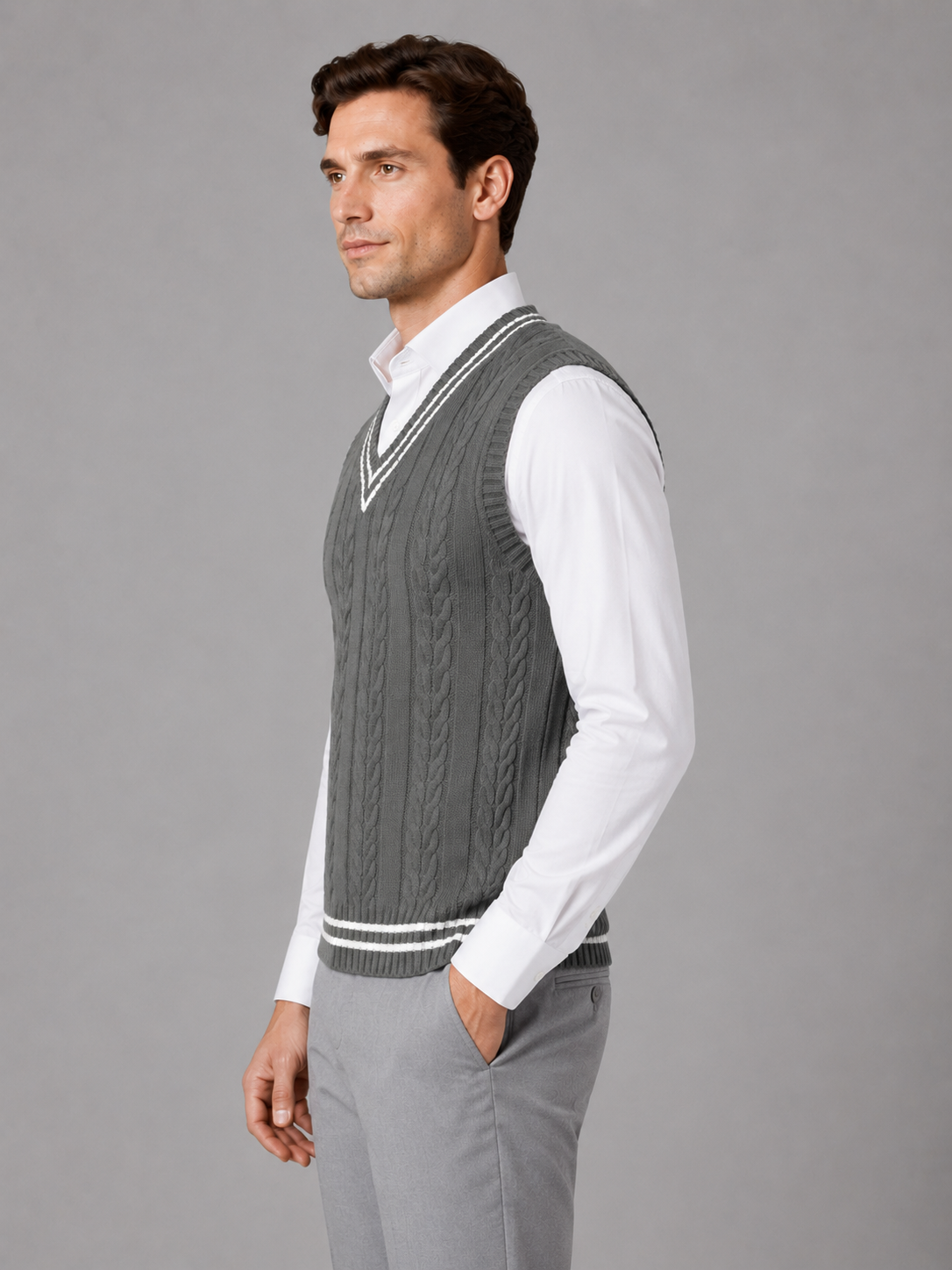 Sweater Vest in Grey