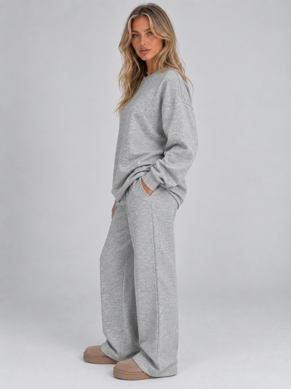 Sweatshirt Co-Ord Set in Grey