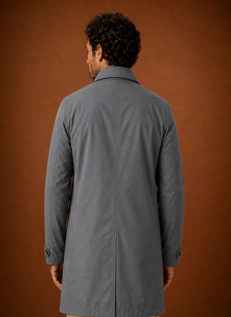 Men's Classic Trench Coat Lightweight Water-Resistant Jacket | Nero & Luya