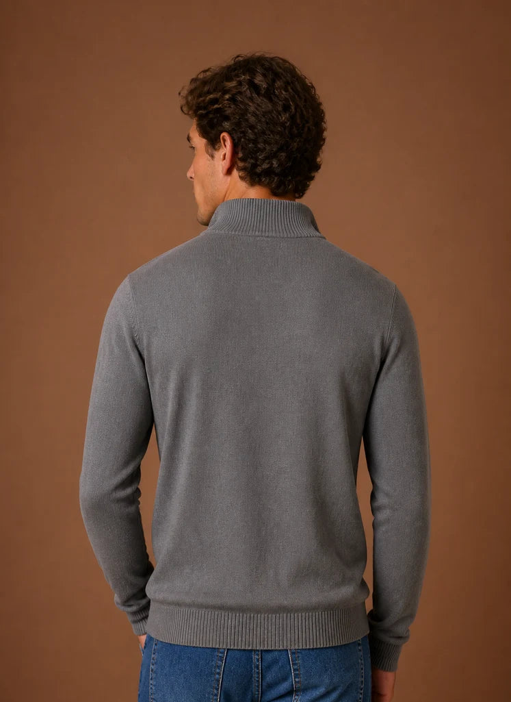Men’s Quarter Zip Sweater | Nero & Luya