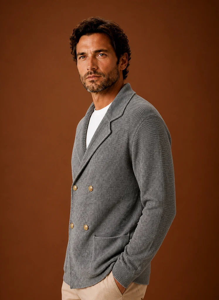 Men's Knit Cardigan Sweater | Nero & Luya