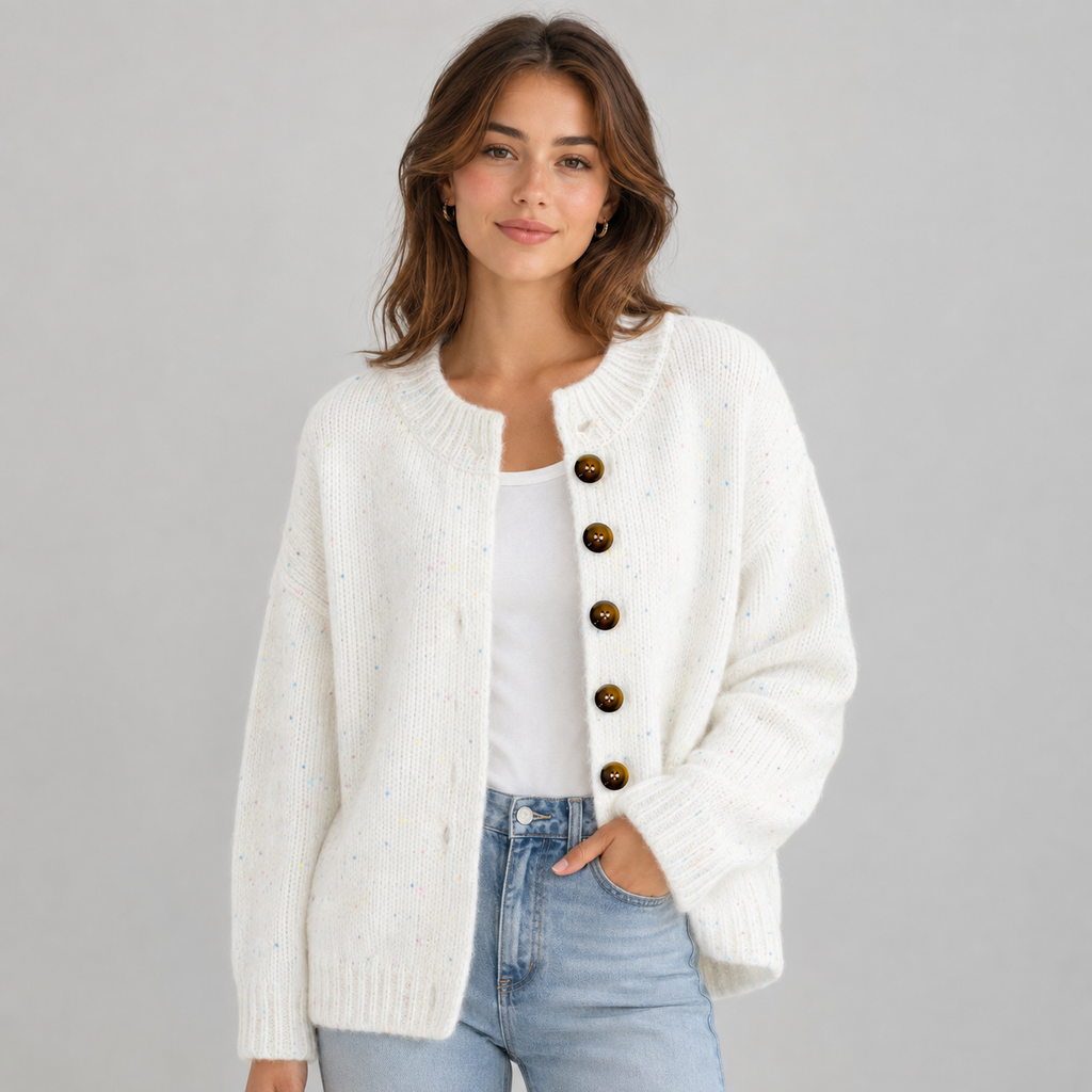 Cardigan in Ivory White