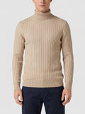 Men's Turtleneck Sweater in Khaki