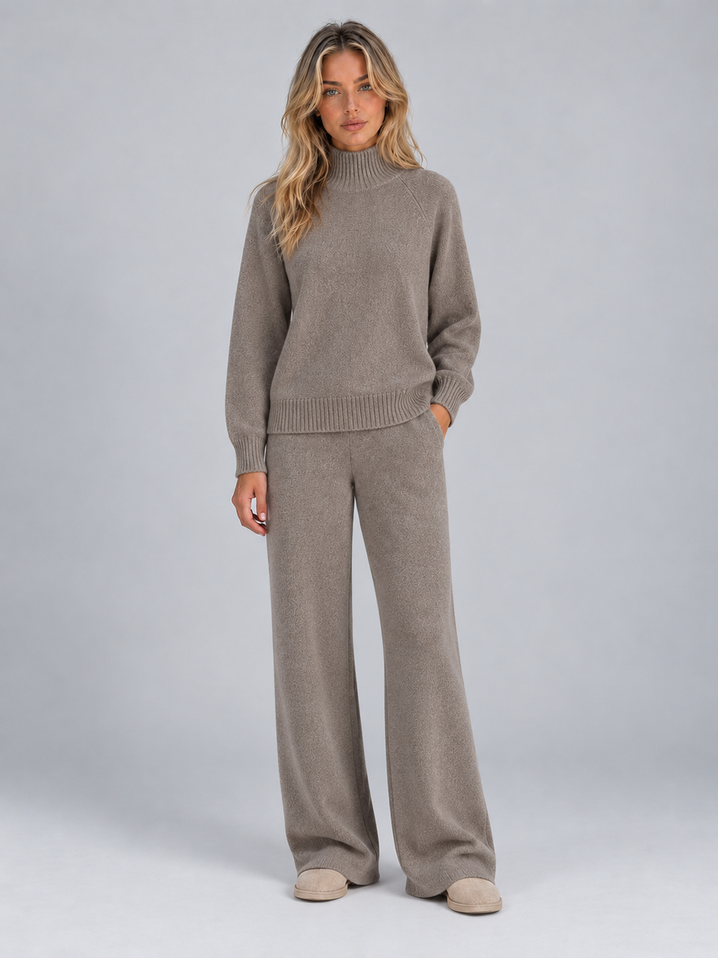 Turtleneck Sweater in Khaki
