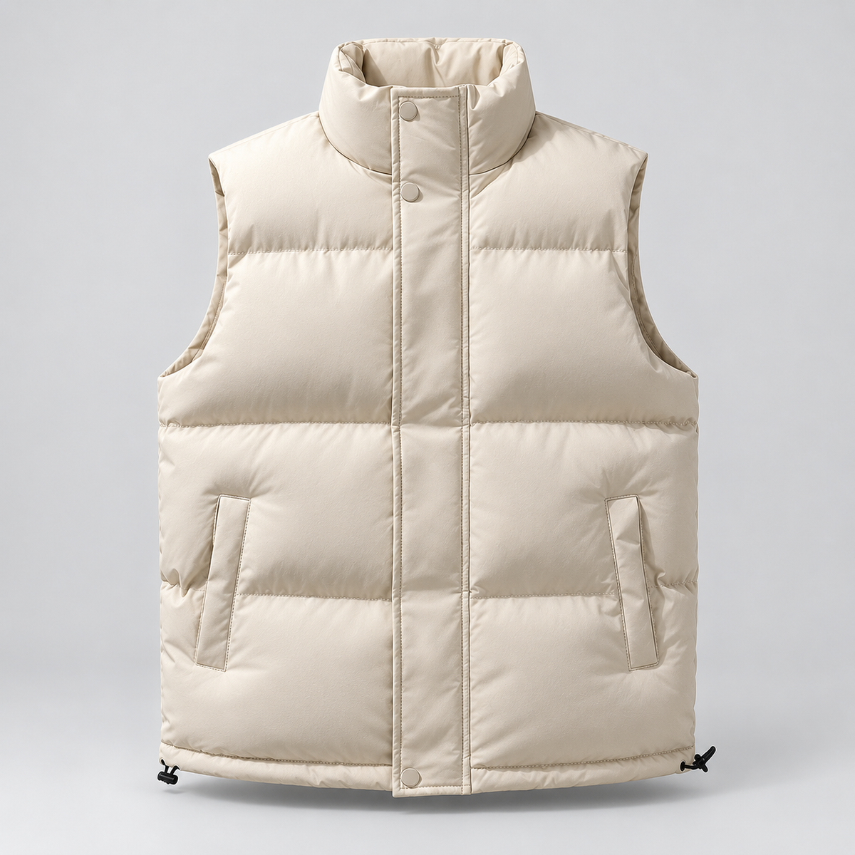 Puffer Vest in Khaki