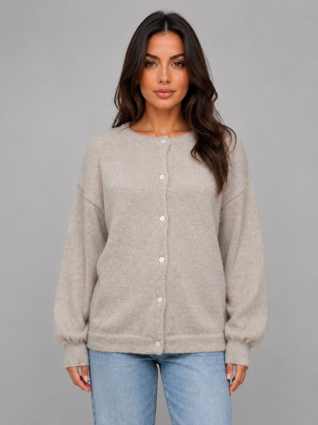 Cardigan in Khaki