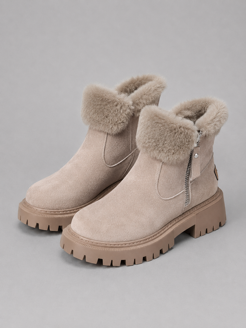 Ankle Boots in Khaki