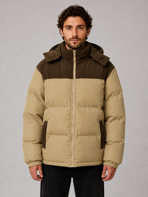 Puffer Jacket in Khaki