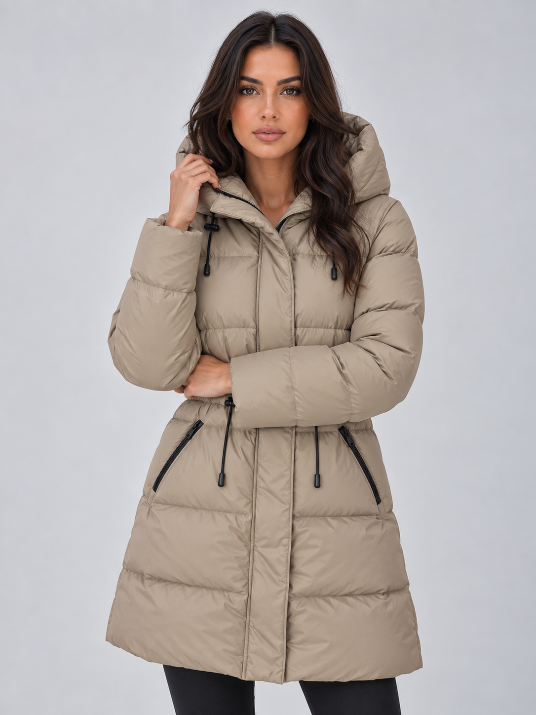 Puffer Jacket in Khaki
