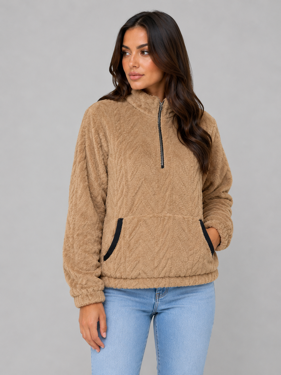 Sweatshirt in Khaki