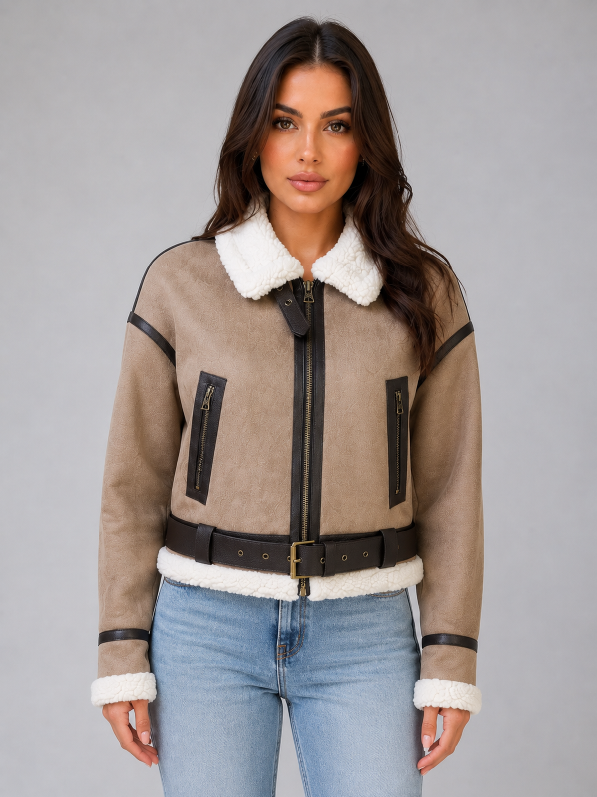 Bomber Jacket in Khaki