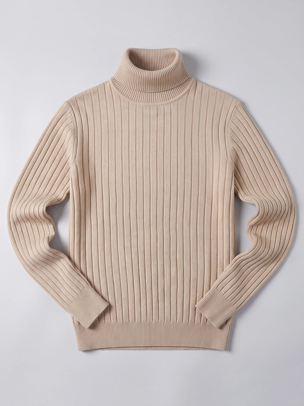 Men's Turtleneck Sweater in Khaki