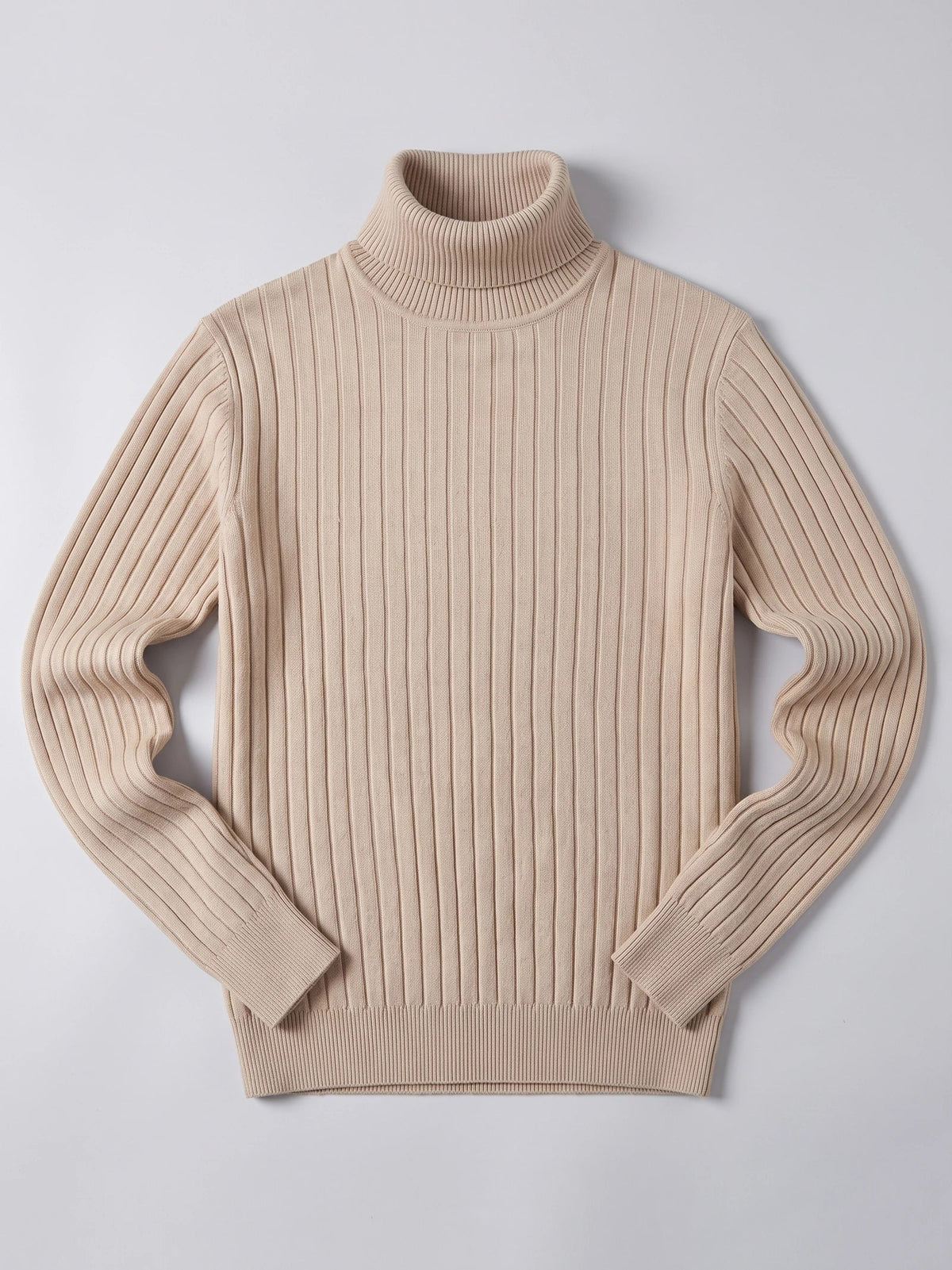 Men's Turtleneck Sweater in Khaki