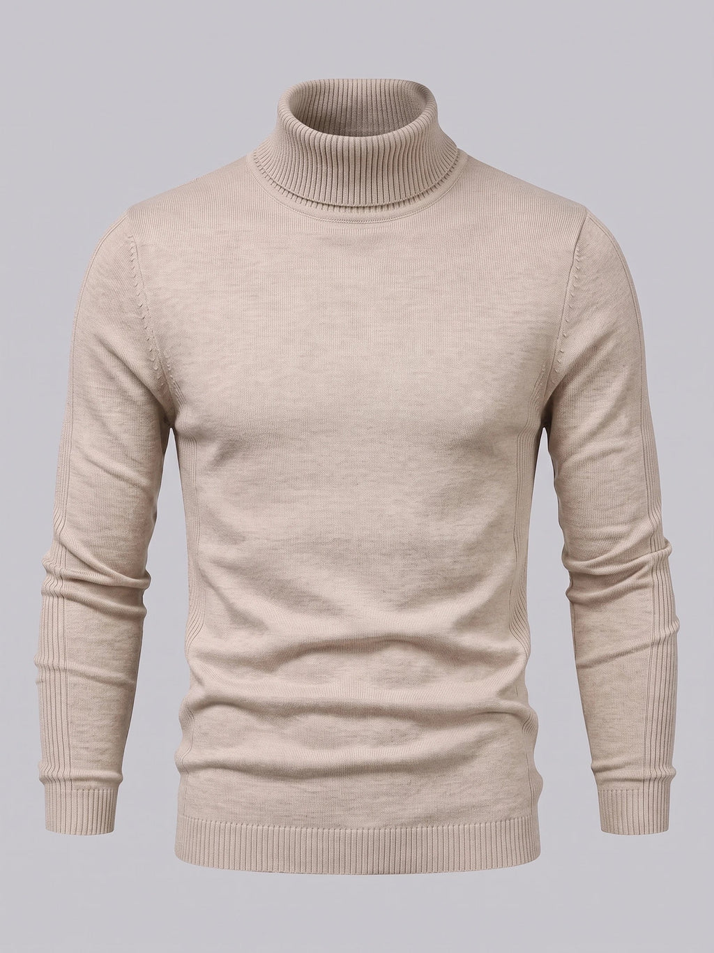 Men's Turtleneck Sweater in Khaki