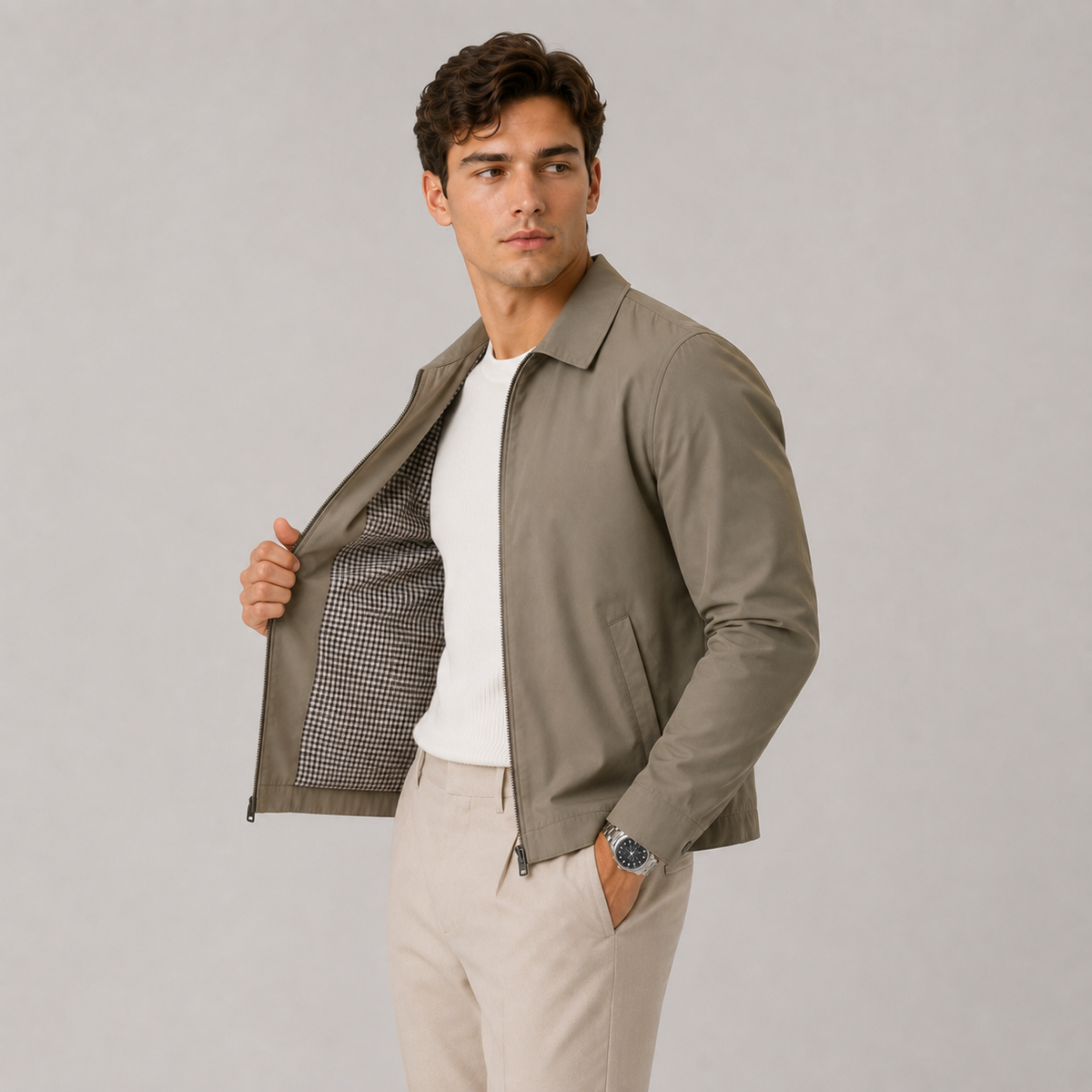 Men's Jacket in Khaki