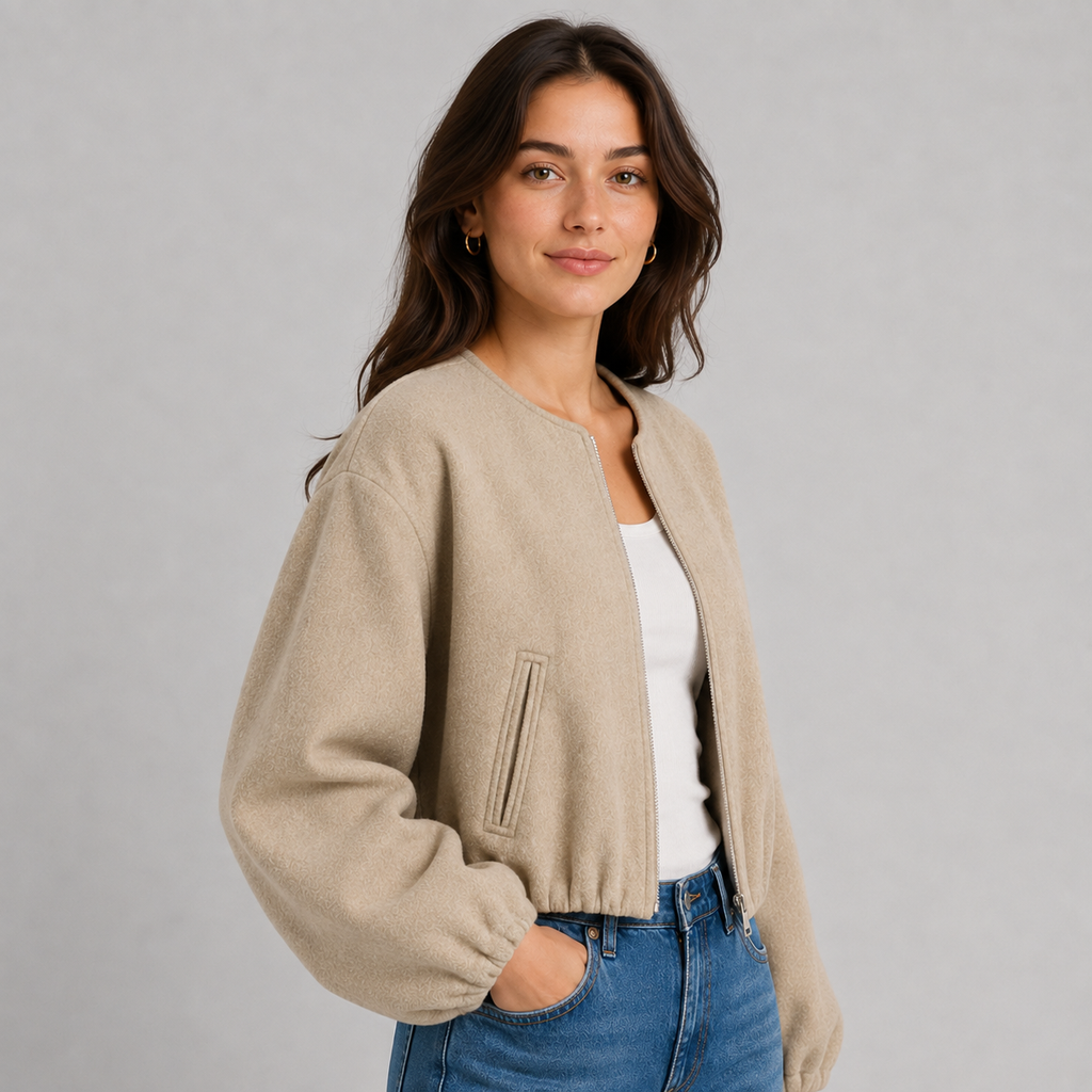 Bomber Jacket in Khaki